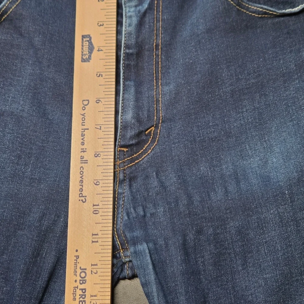 Levi's 505 Straight Leg Jeans Mens 36x32 Dark Wash Fair Distressed Denim